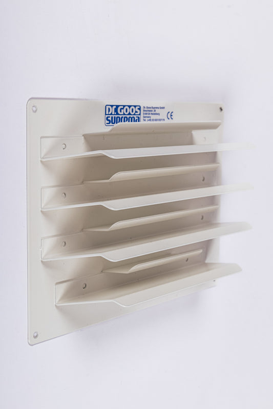 Wandaufhänger für 4 Halbröntgenschürzen mit Hüftspannbügel Modell WHSP, Wall hanger for 4 half X-ray aprons with hip clamp model WHSP - Dr. Goos Suprema GmbH