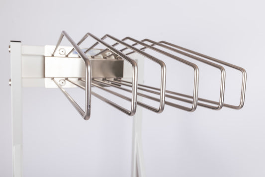 Wandaufhänger zur Aufbewahrung von 1 bis 10 Röntgenschürzen, Wall hanger for storing 1 to 10 X-ray aprons model W1M to W10M for lead aprons - Dr. Goos Suprema GmbH